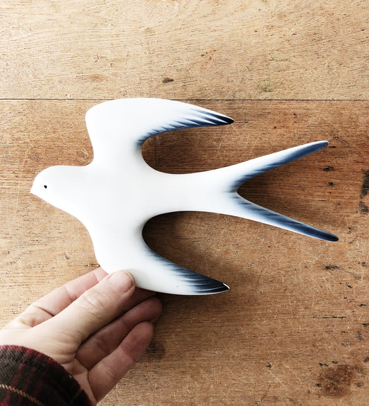 Vintage Porcelain Swallow Hanging