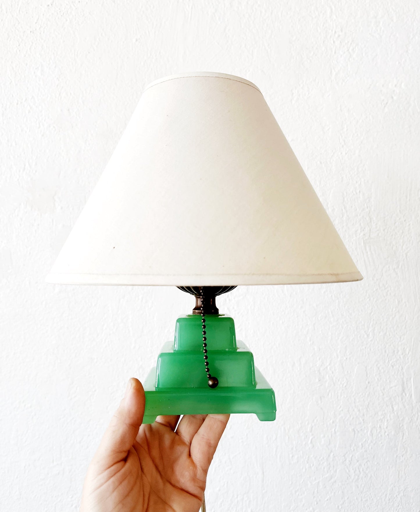 Antique Jadeite Lamp