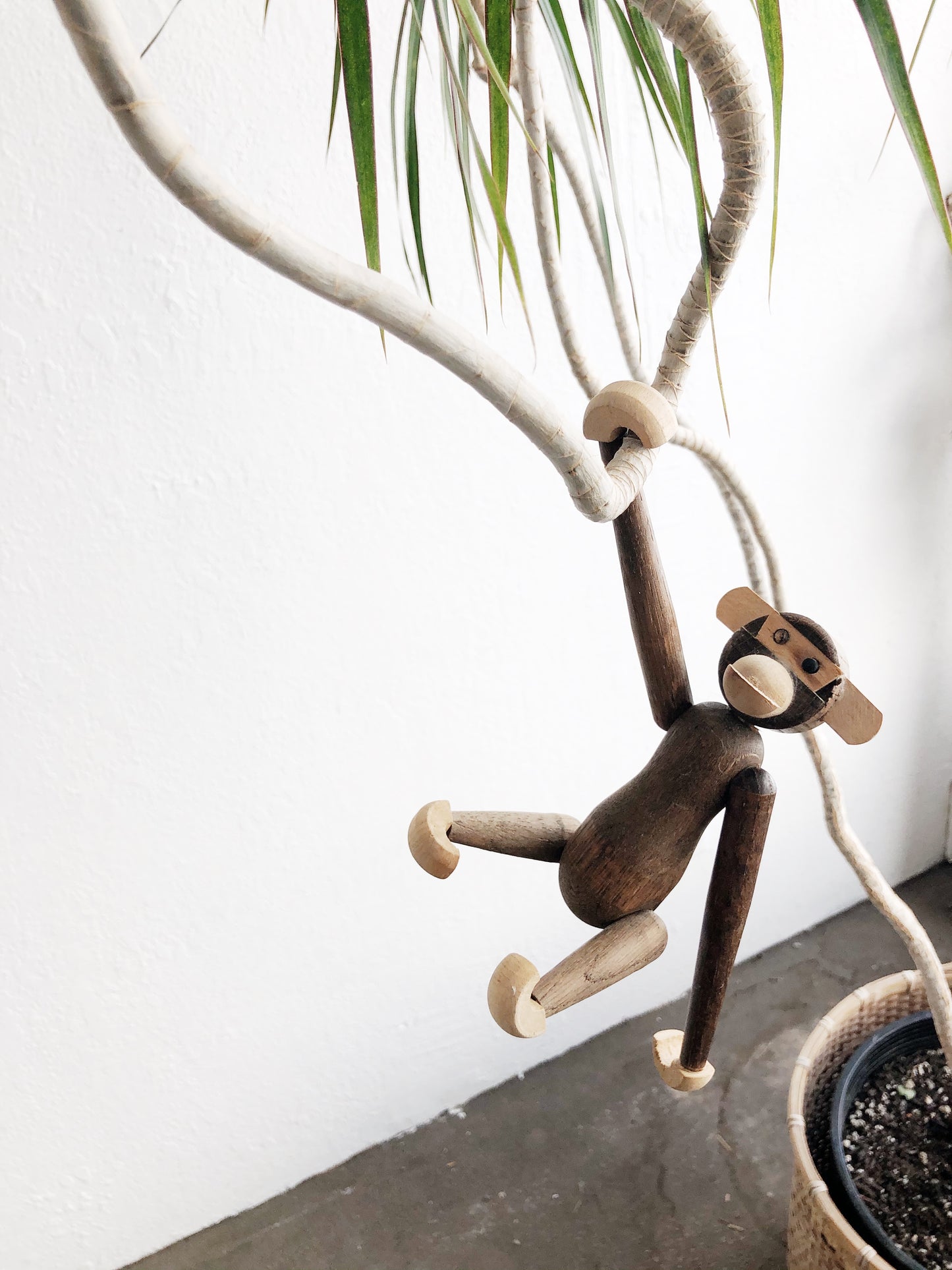 Mid Century Wood Monkey