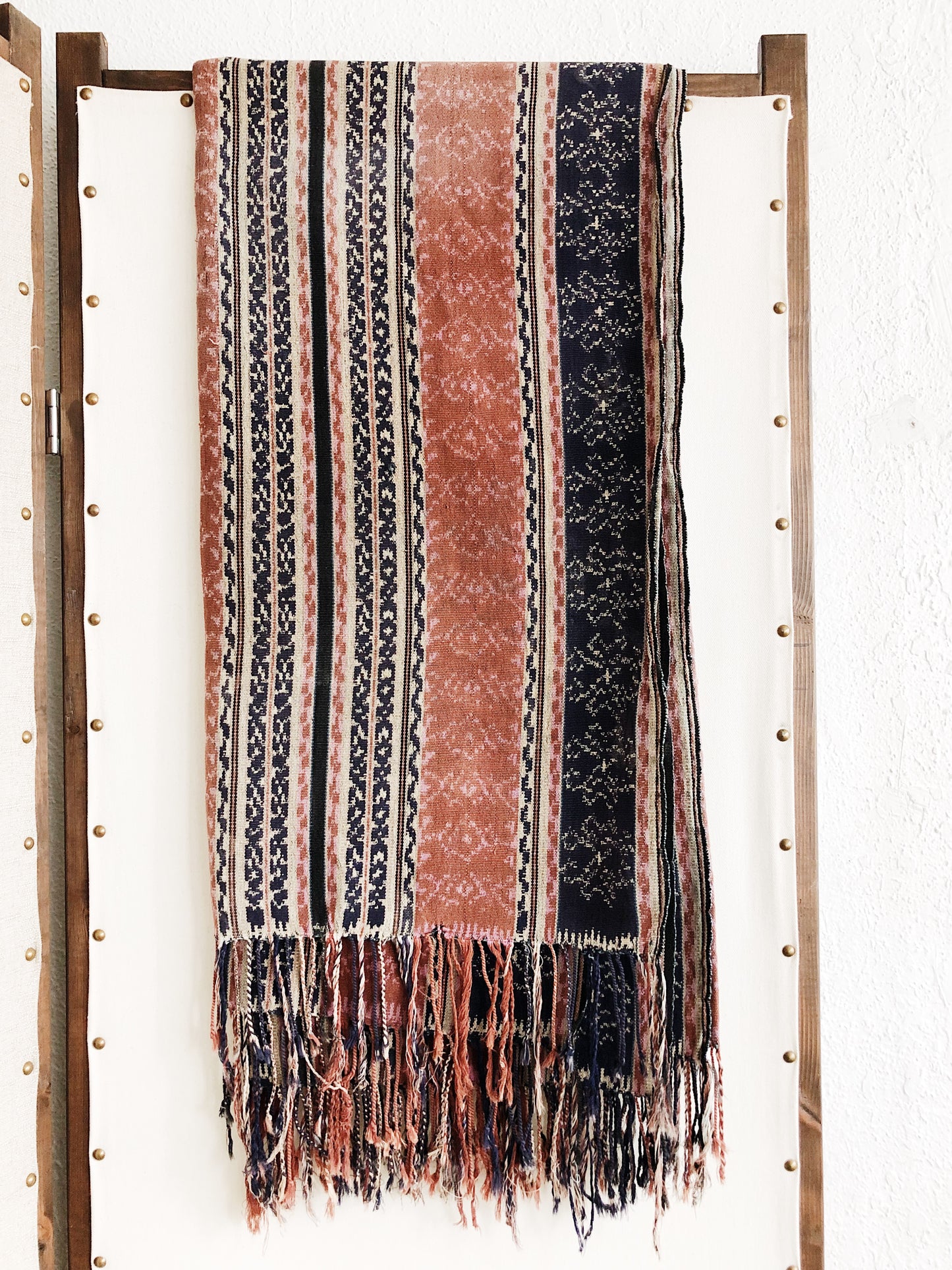 Vintage Indigo Ikat Blanket