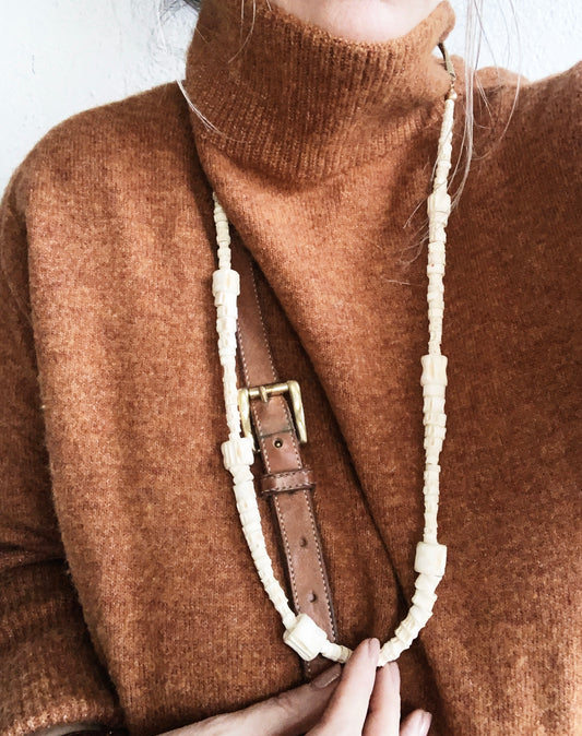 Vintage Rattlesnake Bone Necklace