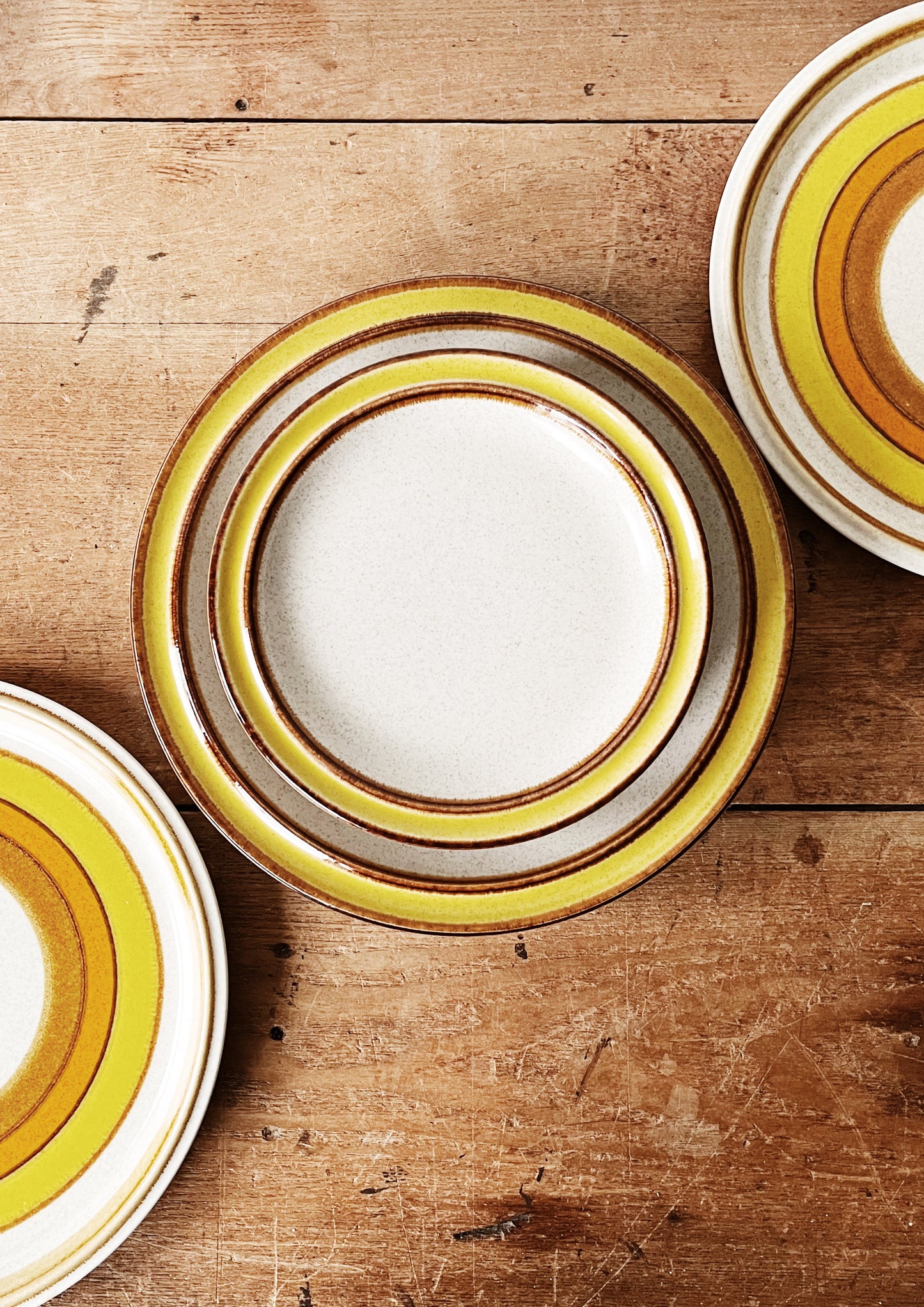 Pair of Mikasa Sun Circles Vintage Plates