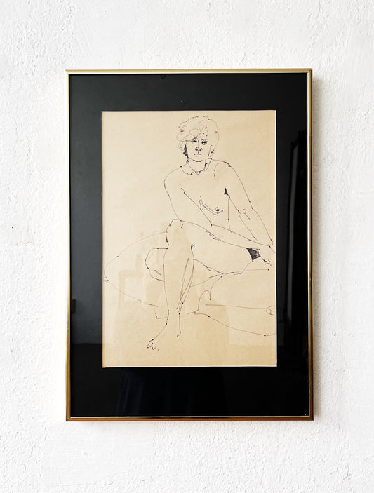 Original Figural Line Drawing