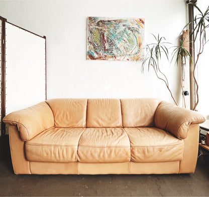 Vintage Italian Leather Couch