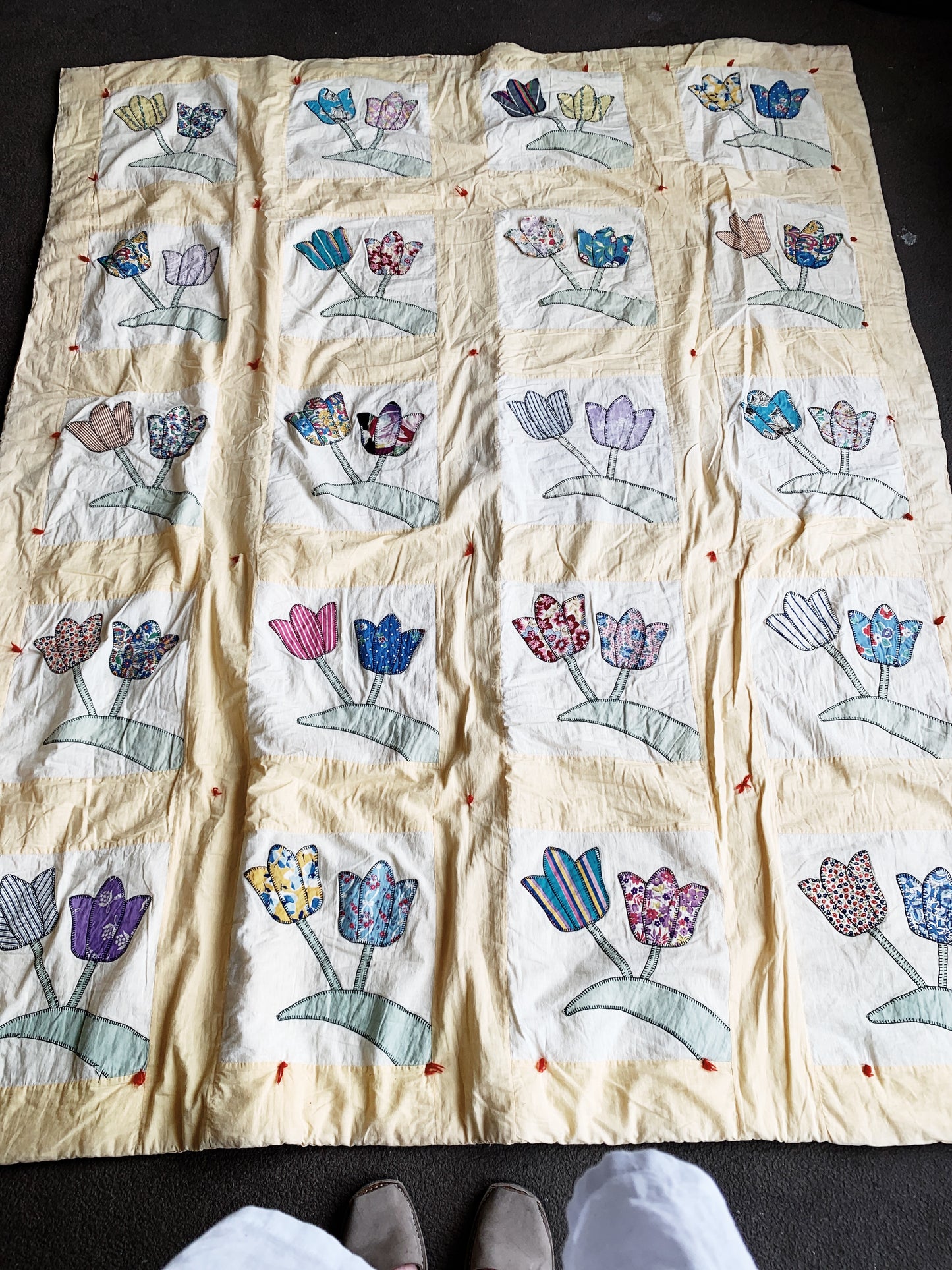 Vintage Handmade Cotton Quilt