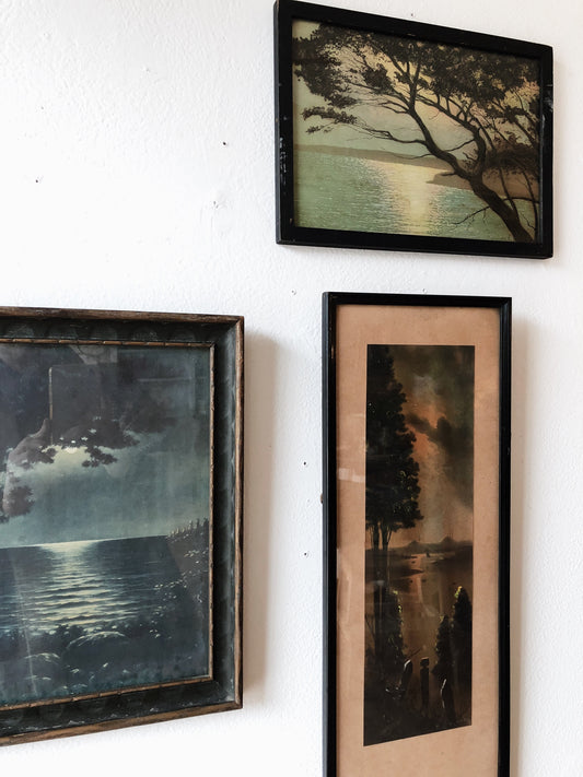 Collection of Vintage Moonlit Landscapes