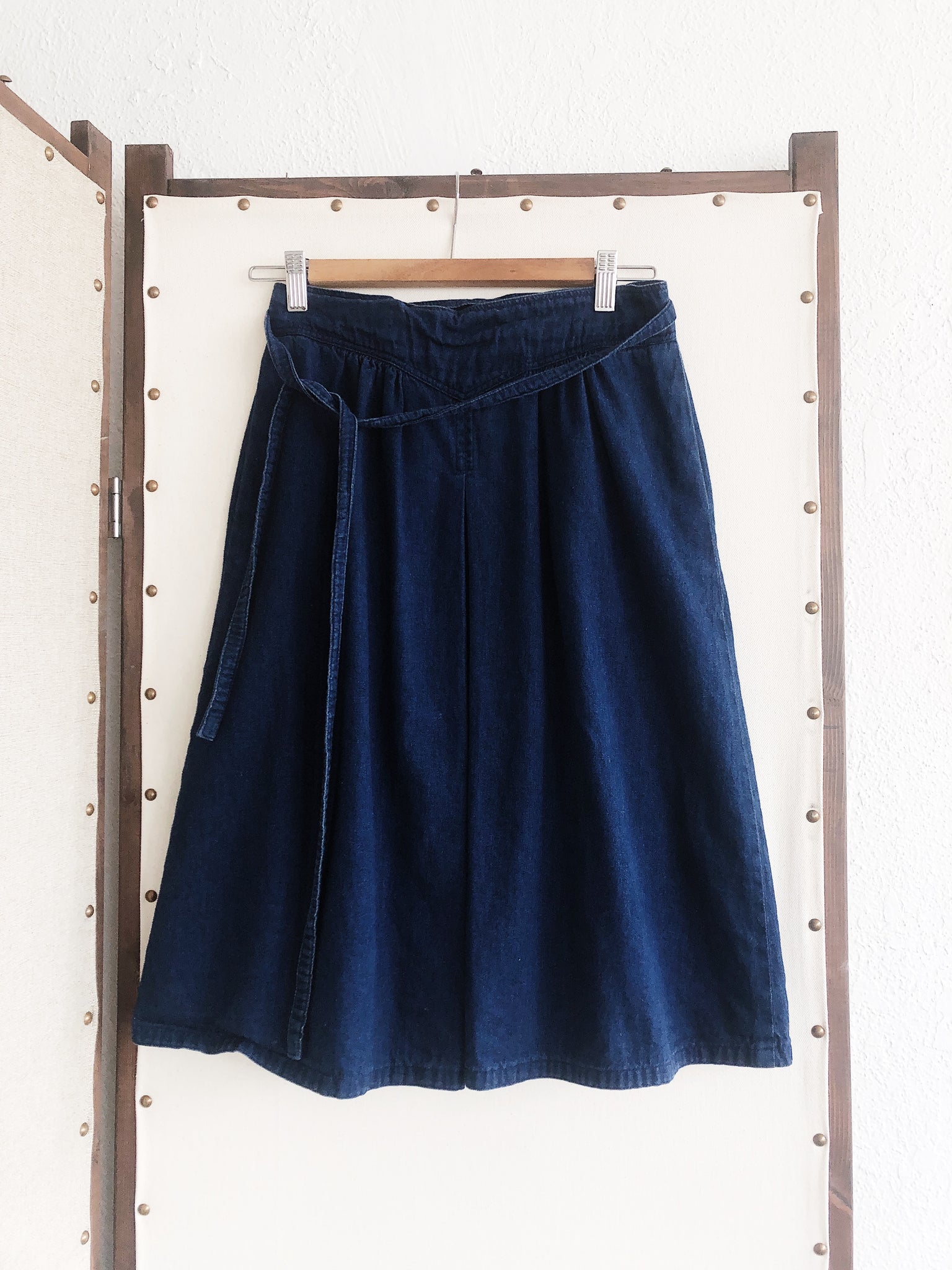 Vintage Wrap Denim Skirt