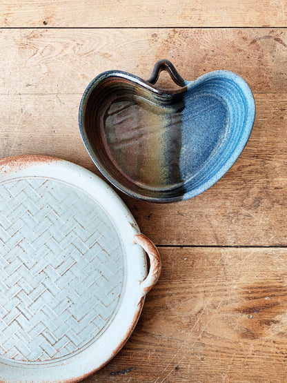 Stoneware Heart Deep Dish