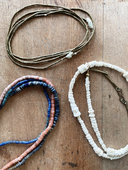 Vintage Triple Strand African Trade Beads