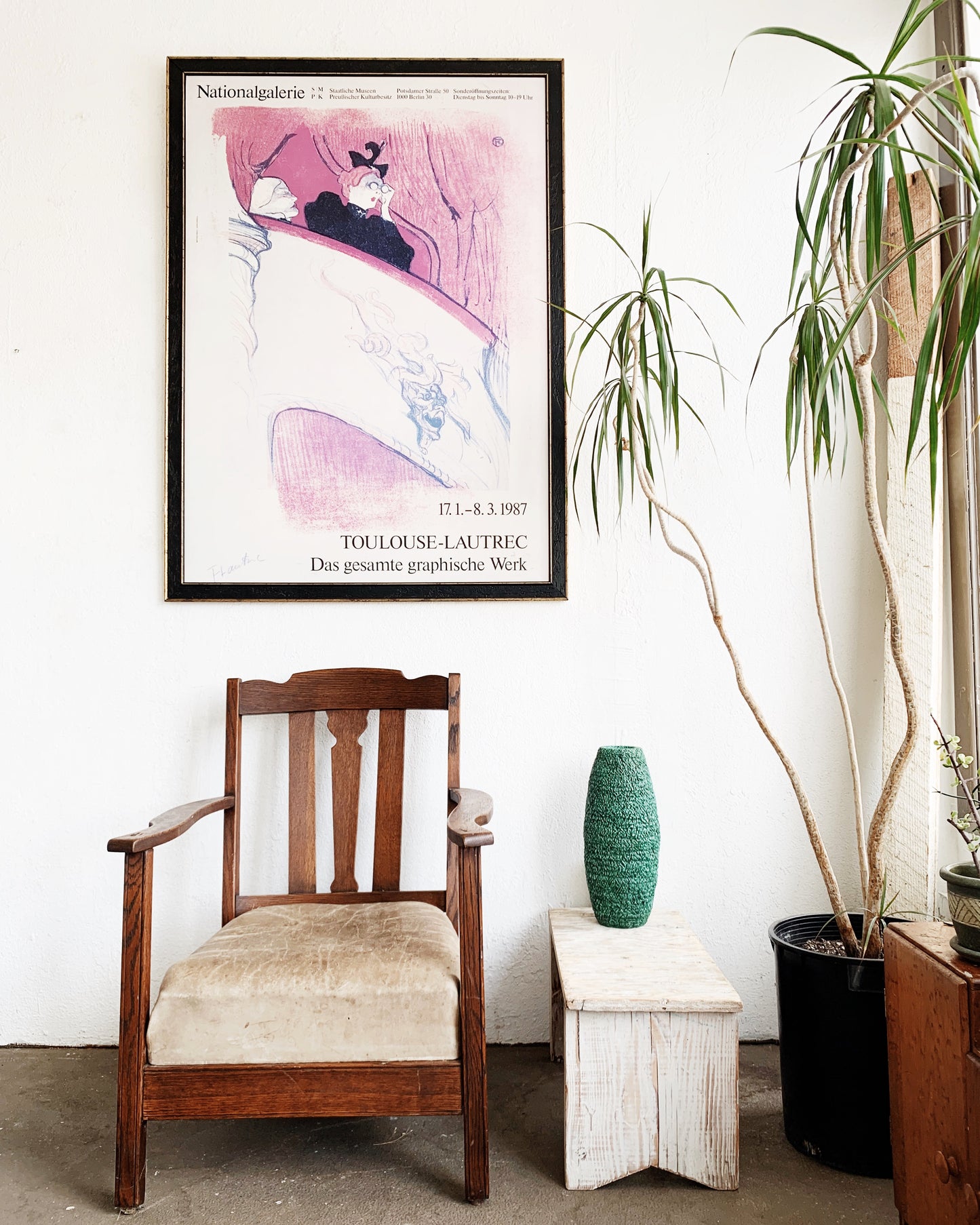Antique Mission Style Low Chair