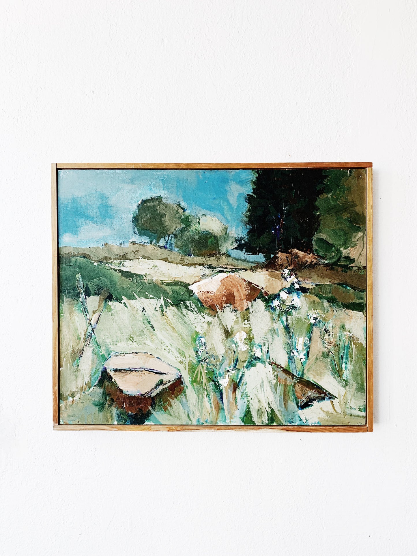 Vintage Abstract Landscape Oil Painting