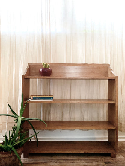 Vintage Open Back Solid Wood Shelf