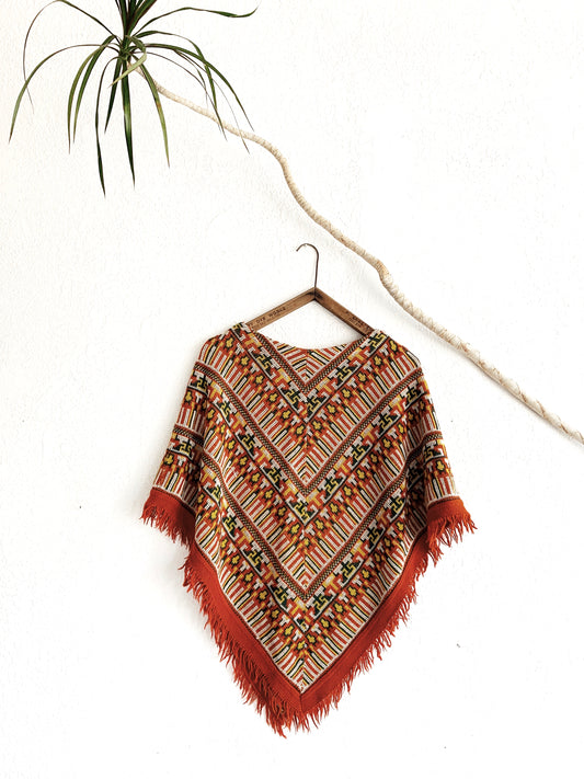 Vintage Knit Poncho