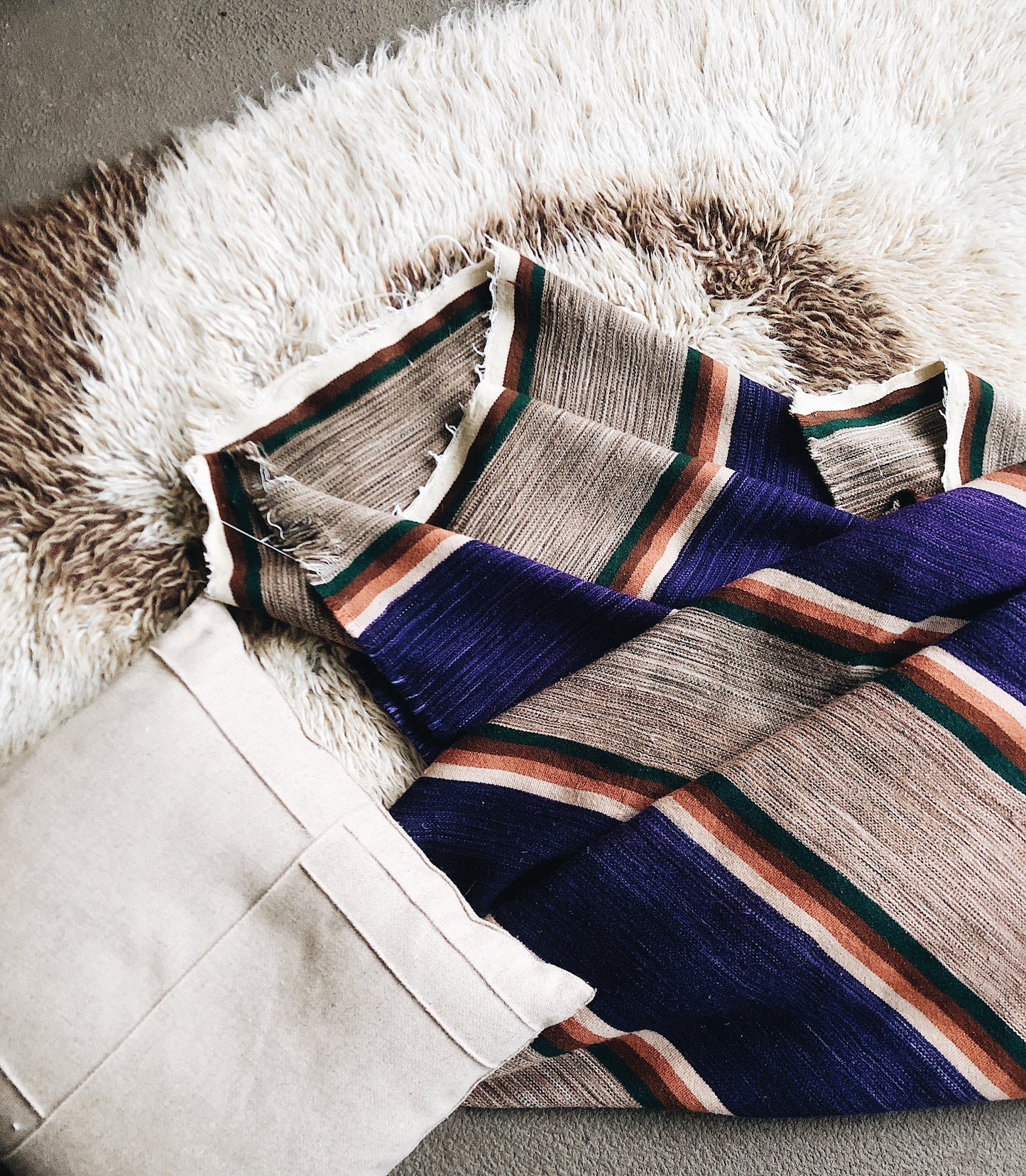 Vintage Wool Blend Blanket