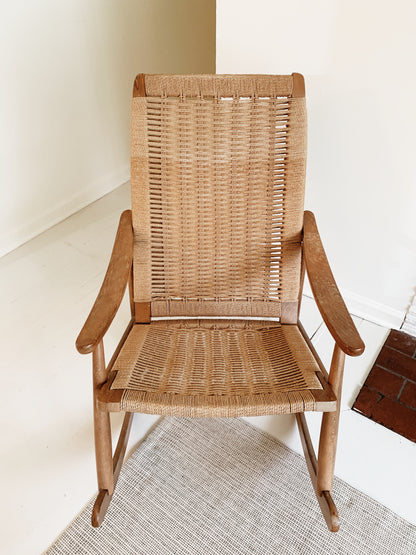 Mid Century Rope Rocker Hans Wegner