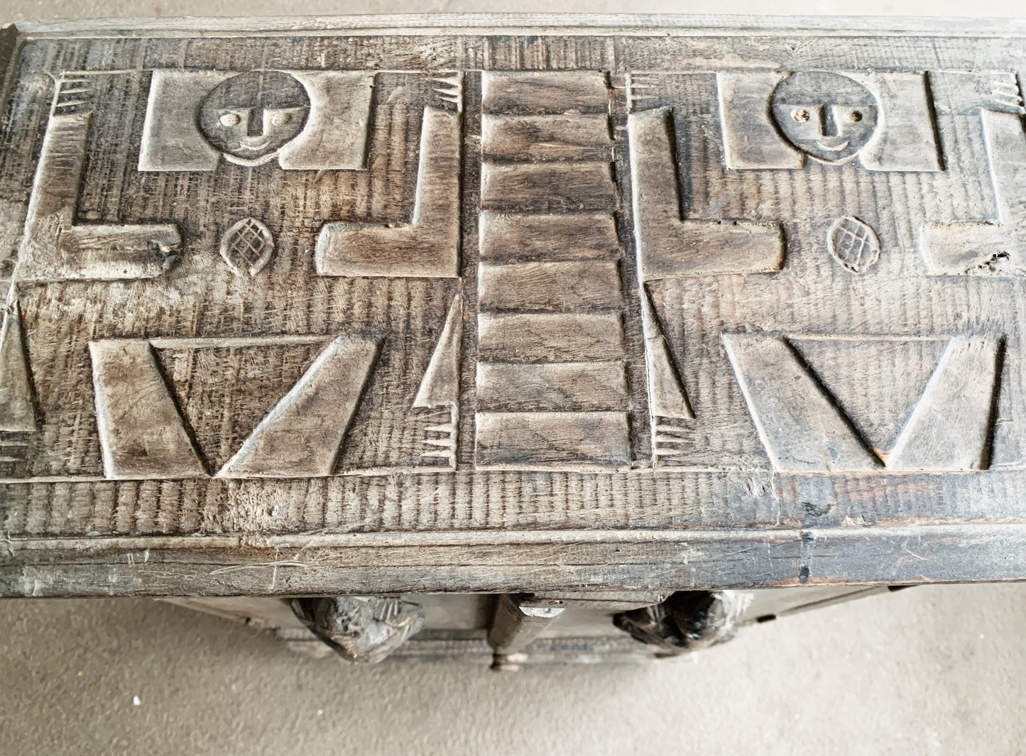 Antique Carved Wood Indonesian Cupboard