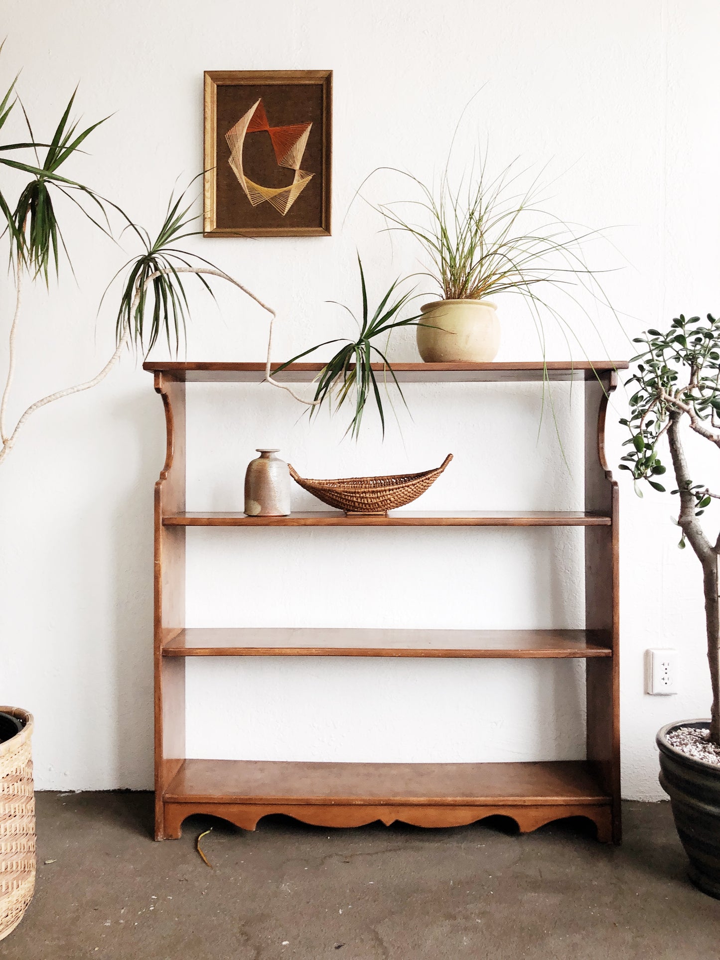Vintage Maple Keyhole Shelf