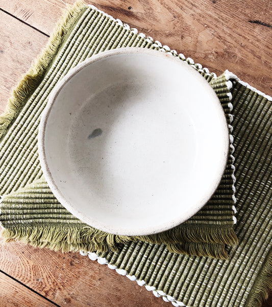 Vintage Olive Green Rag Mats