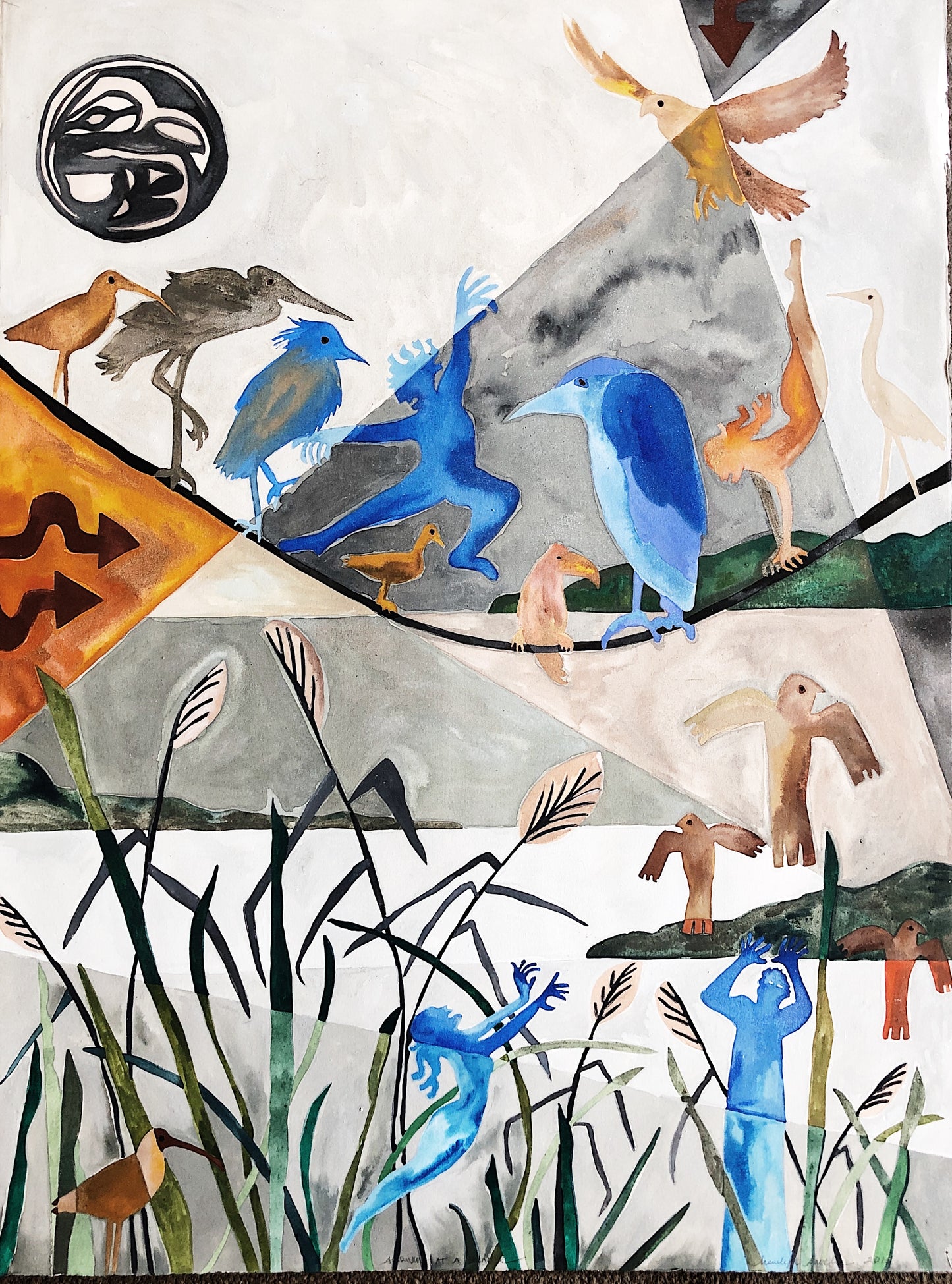 Large Original Watercolor