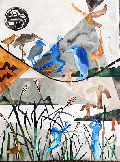 Large Original Watercolor