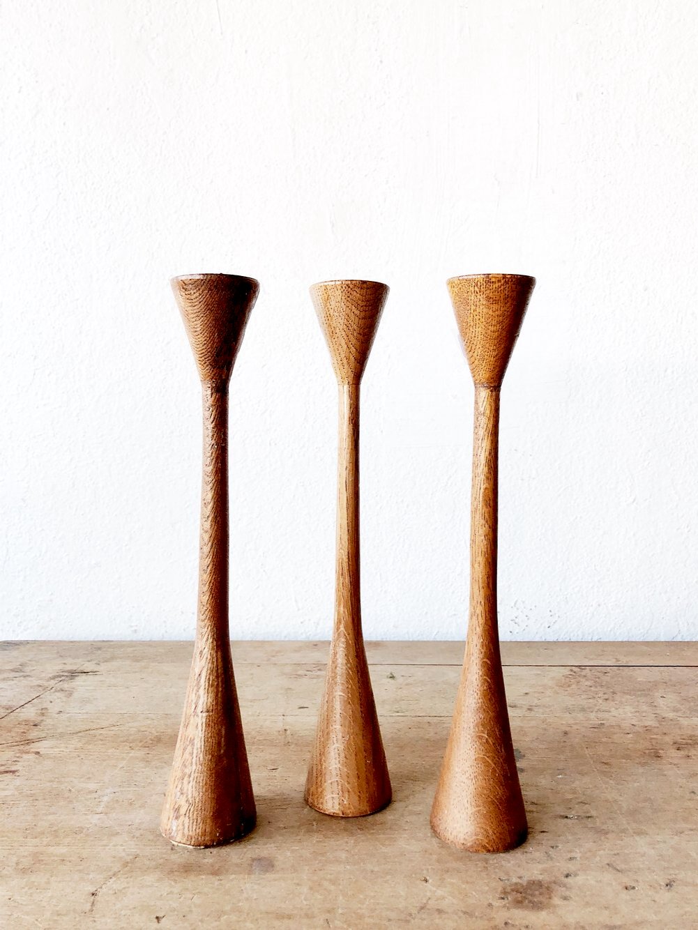 Mid Century Candlestick Trio