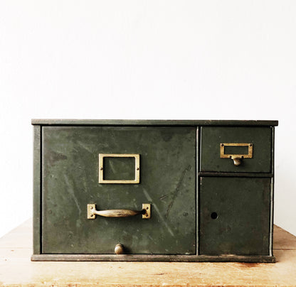 Vintage Military Issue File Cabinet