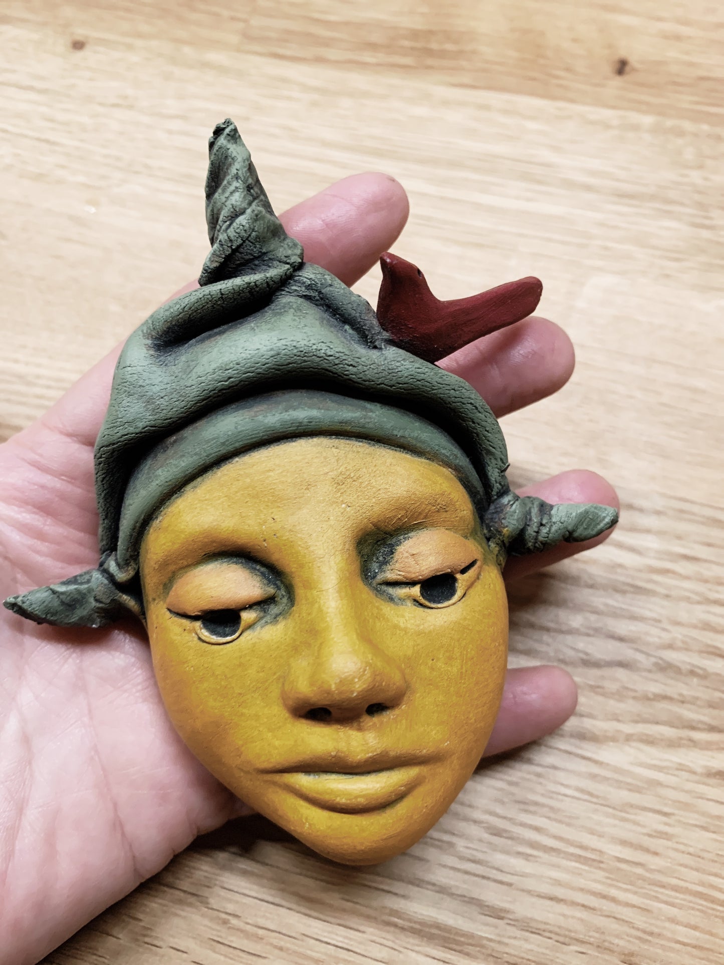 RESERVED KARLA Handmade Clay Face