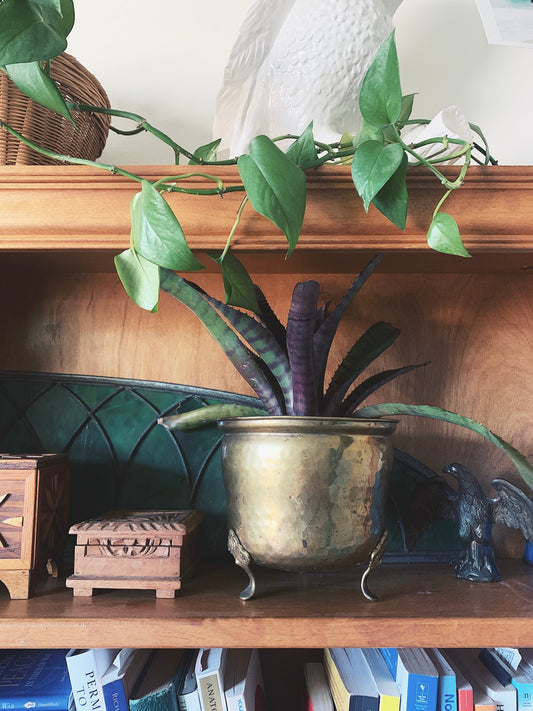 Vintage Brass Cache Pot