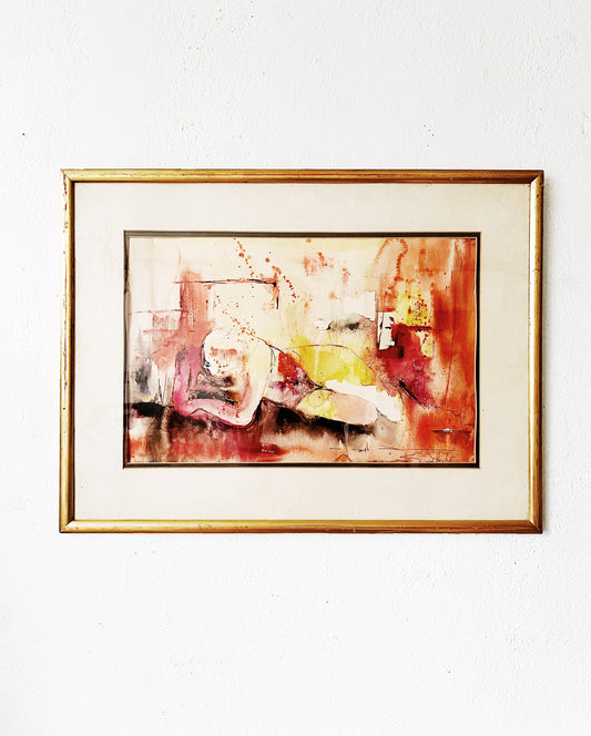 Marie Schlecht Figurative Expressionist Watercolor