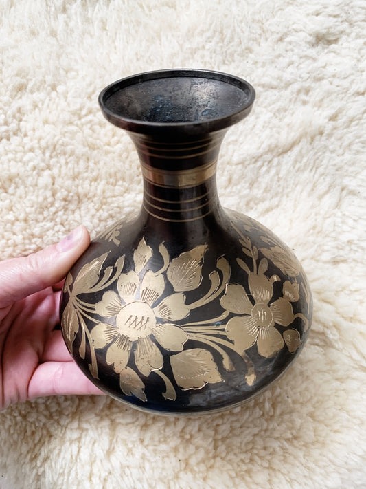Vintage Indian Brass Vase