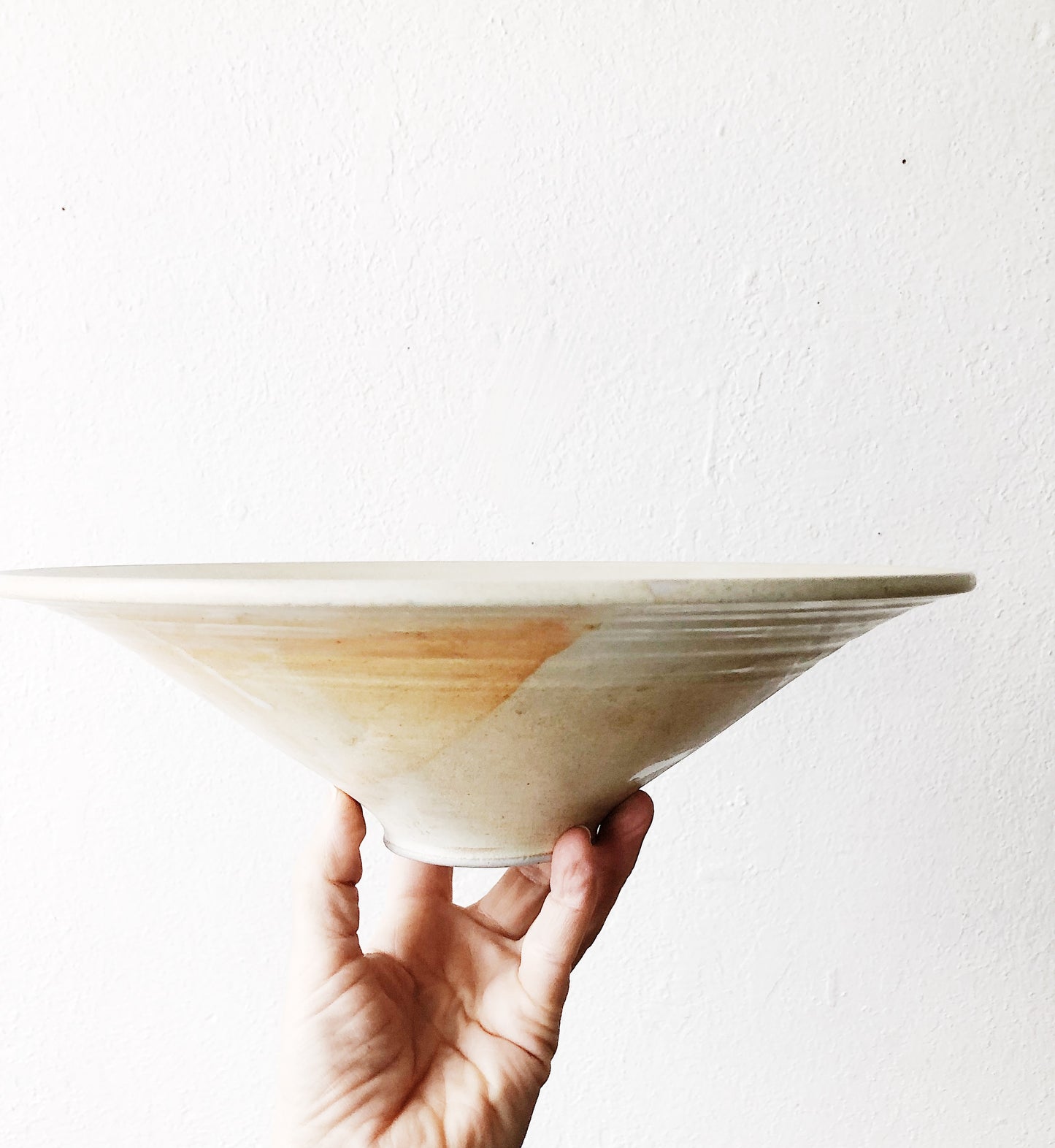 Handmade Fluted Pottery Bowl