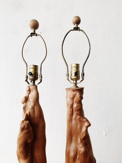 Vintage Hand Crafted Mangrove Root Lamp