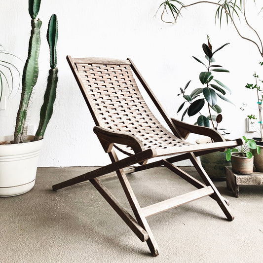 Vintage Wood Lounge Chair