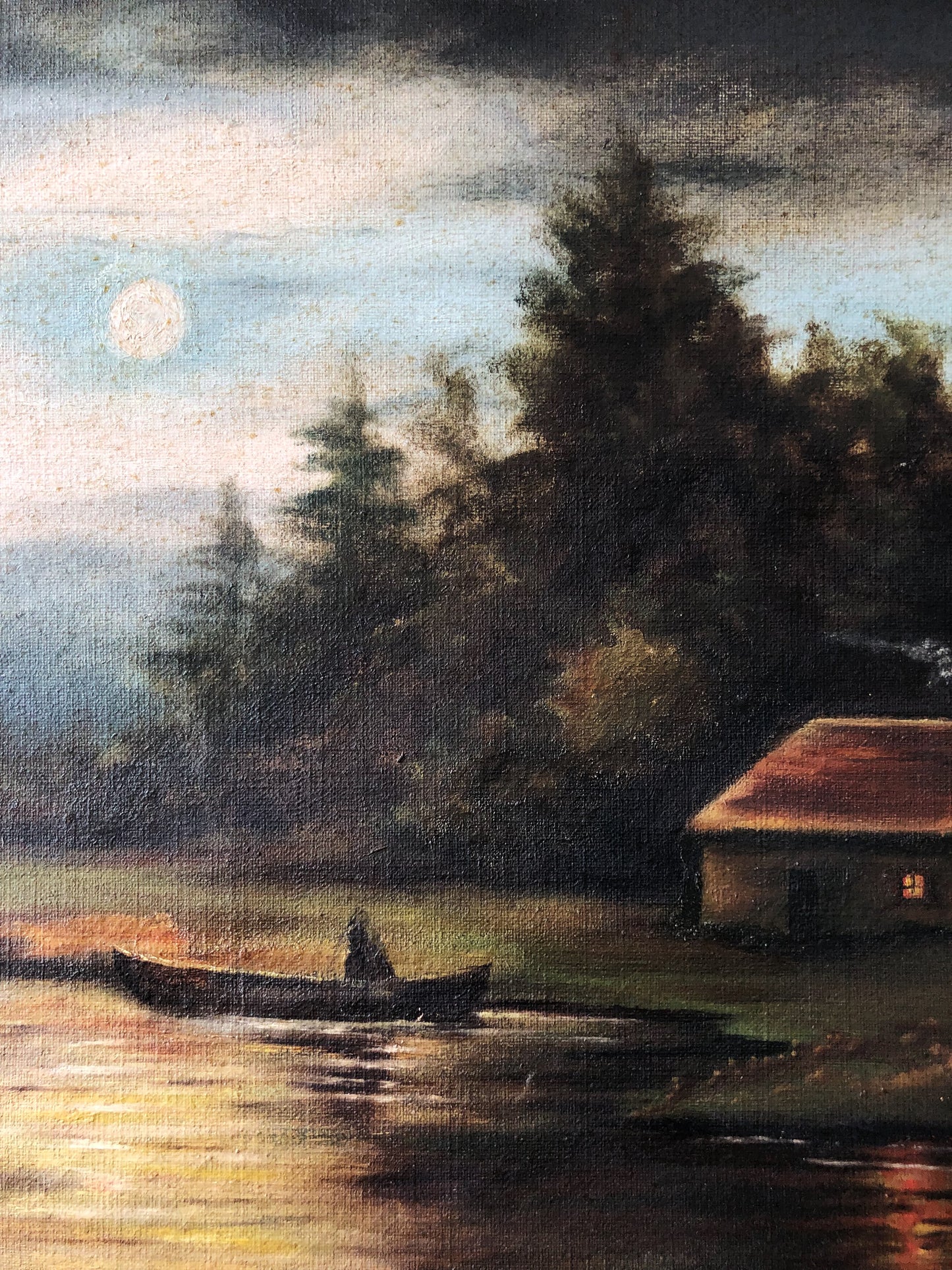 Antique 1914 Oil Painting