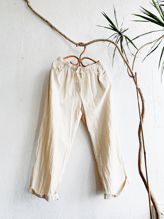 Vintage Unbleached Cotton Lounge Pants