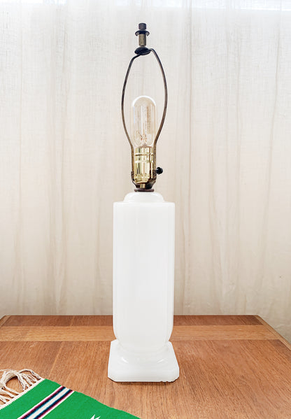 Vintage Milk Glass Lamp