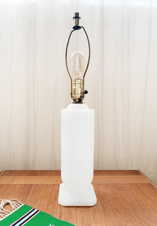 Vintage Milk Glass Lamp