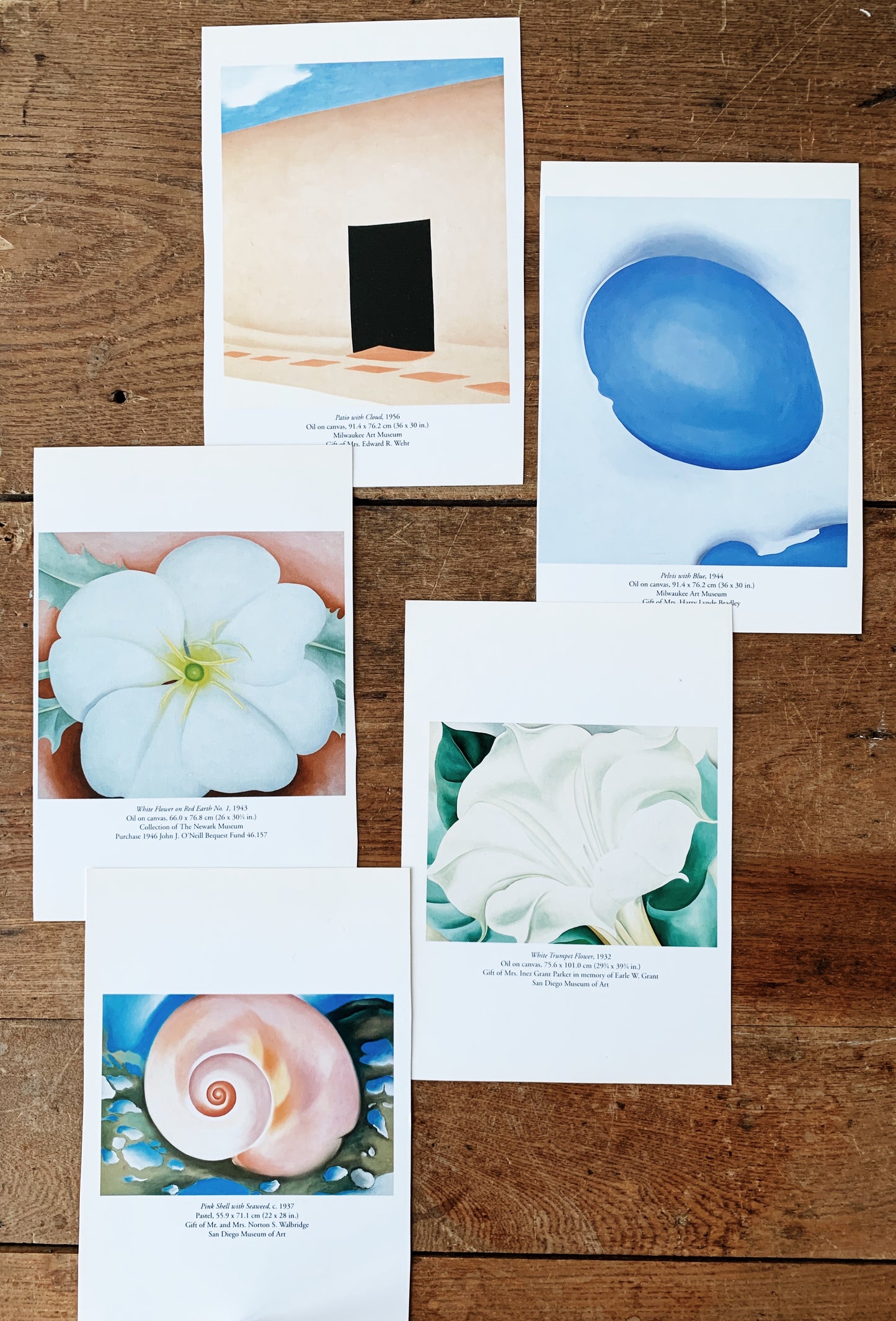 Vintage Georgia O’Keeffe Double Sided Art Cards