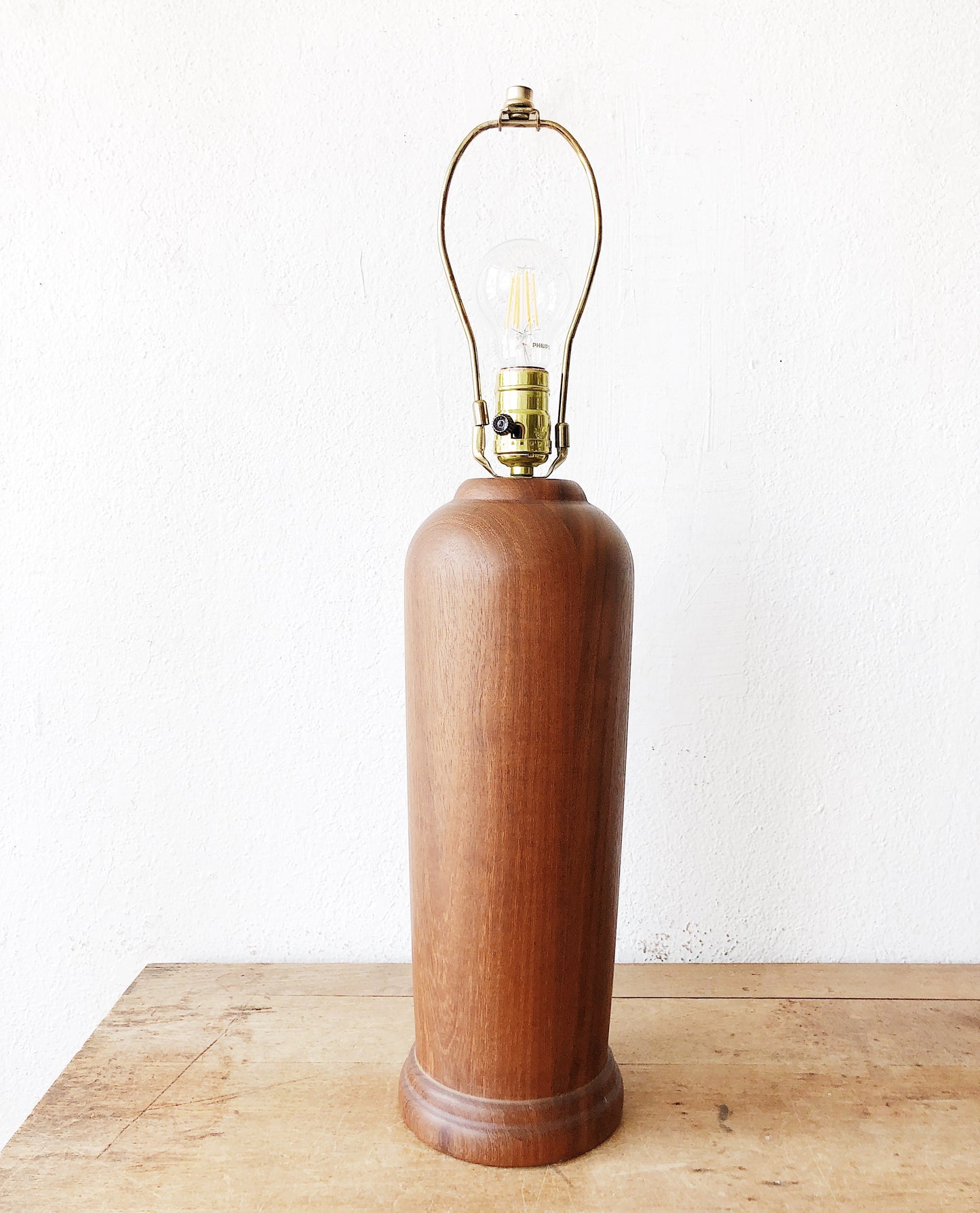 Stunning Hand Turned Walnut Lamp