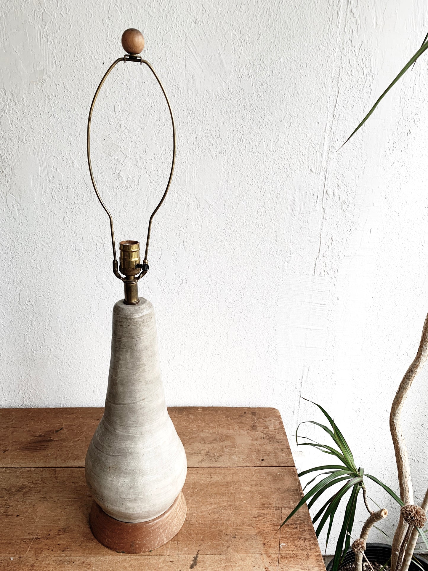 Large Vintage Pottery Lamp