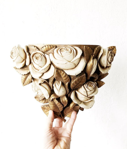 Vintage Resin Wall Planter