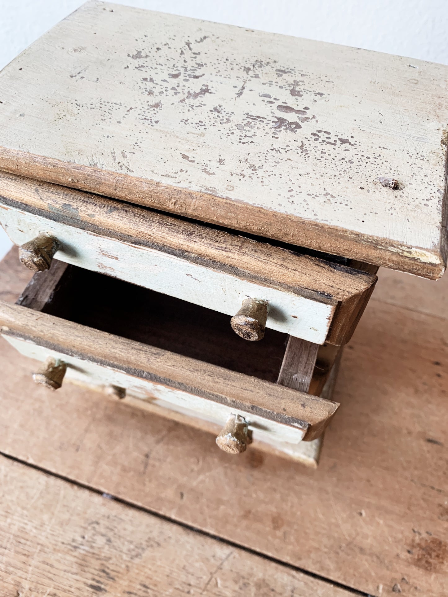 Antique Wood Jewelry Chest
