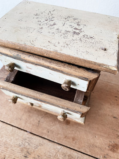 Antique Wood Jewelry Chest