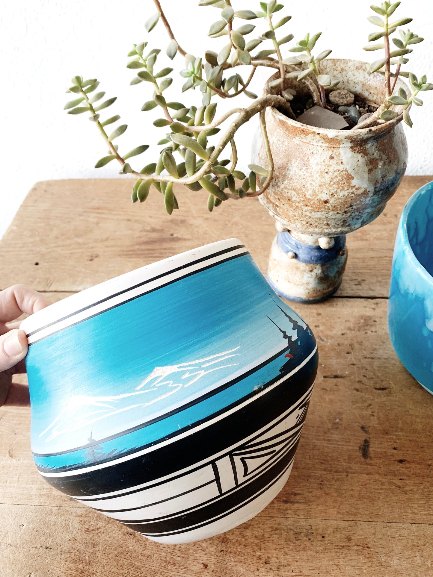 Vintage Hand Painted Pot