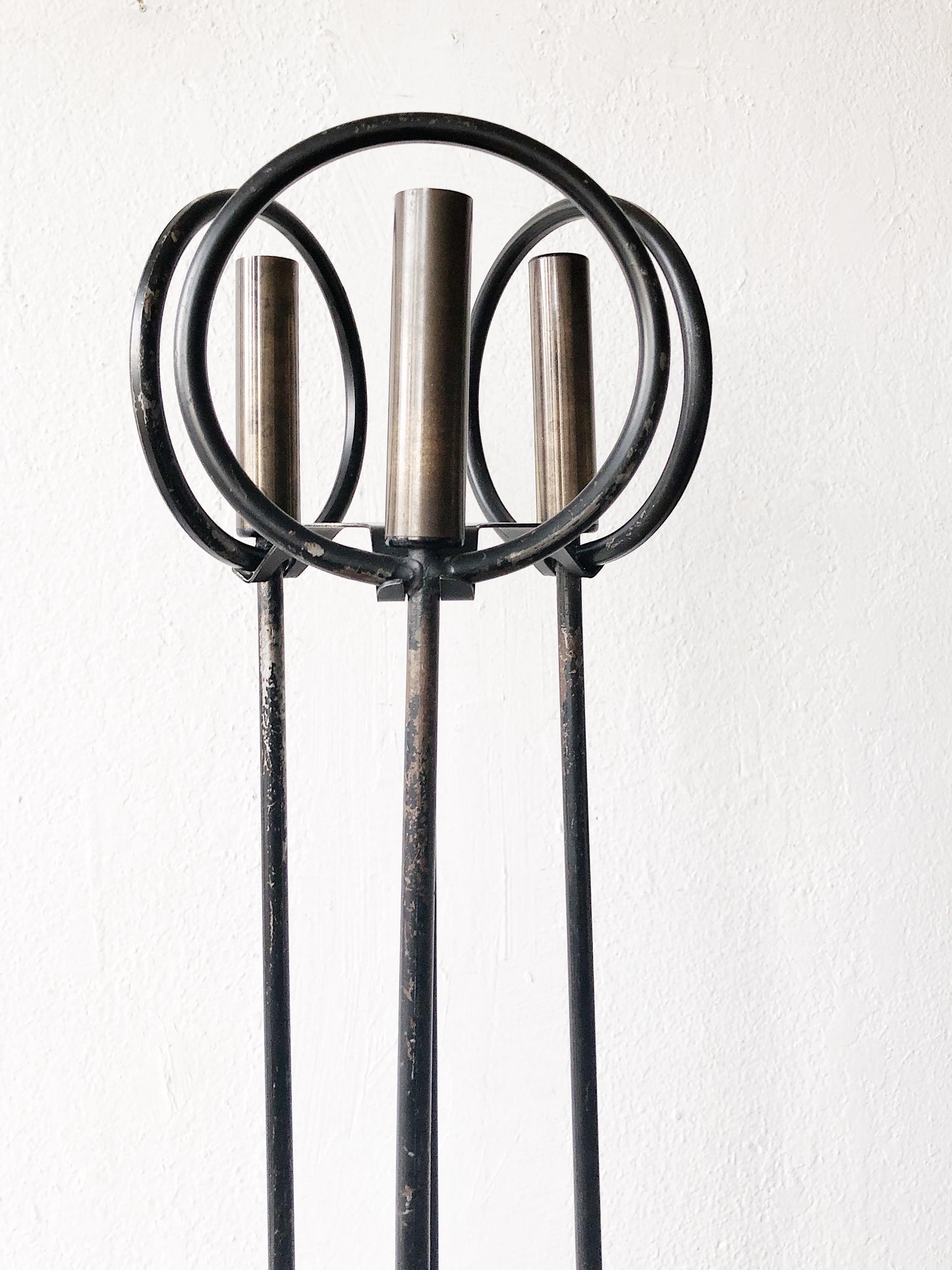 Mid Century Brutalist Fireplace Tool Set