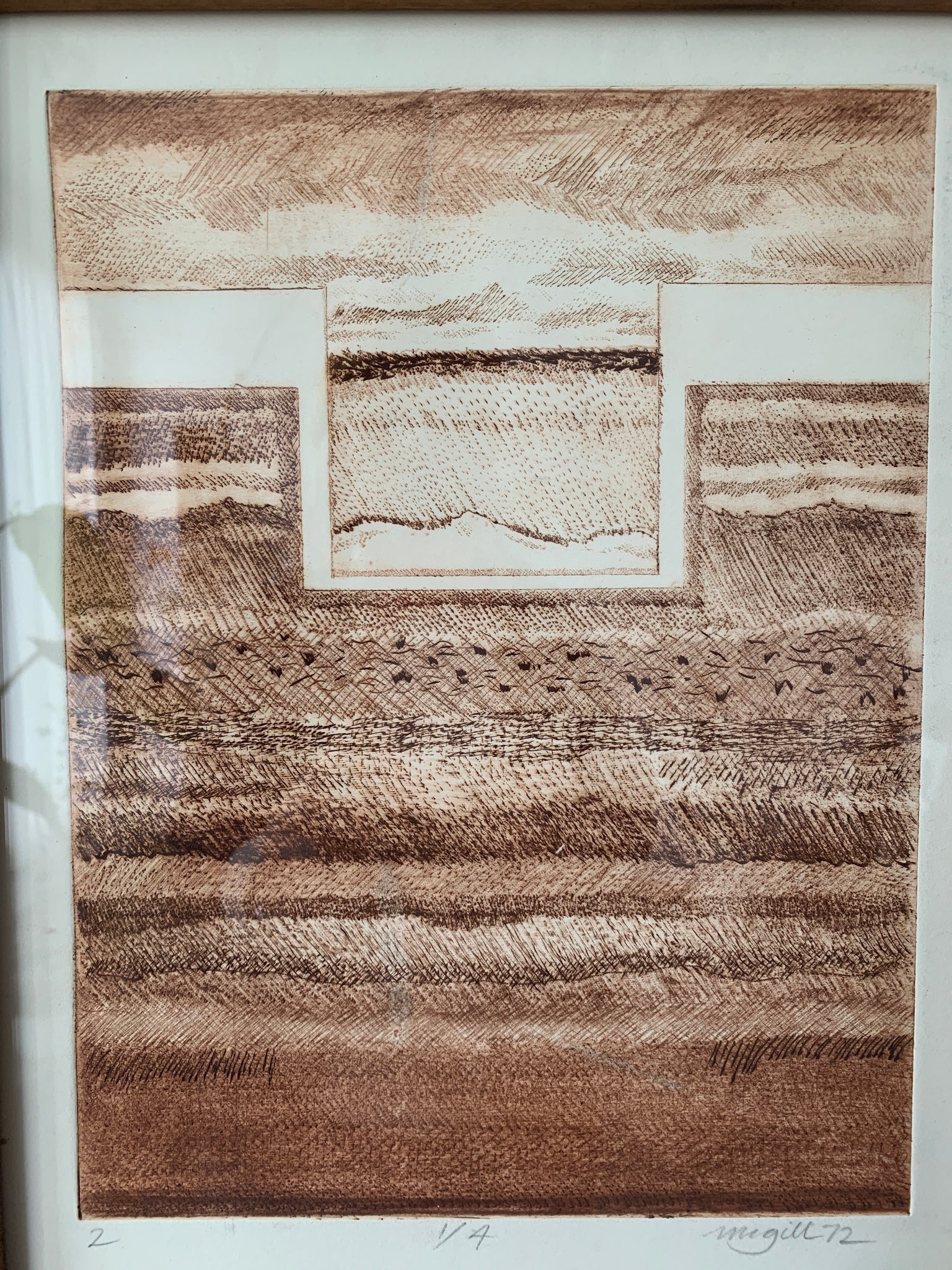 Original Framed Block Print 1972