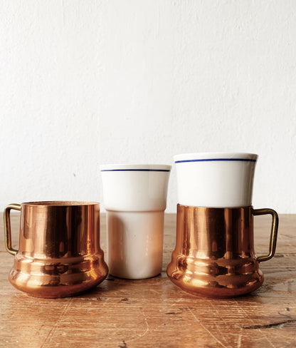 Vintage Espresso Mug Pair made in Portugal