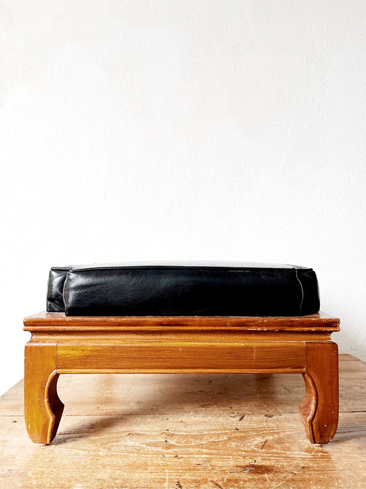 Mid Century Leather Ottoman