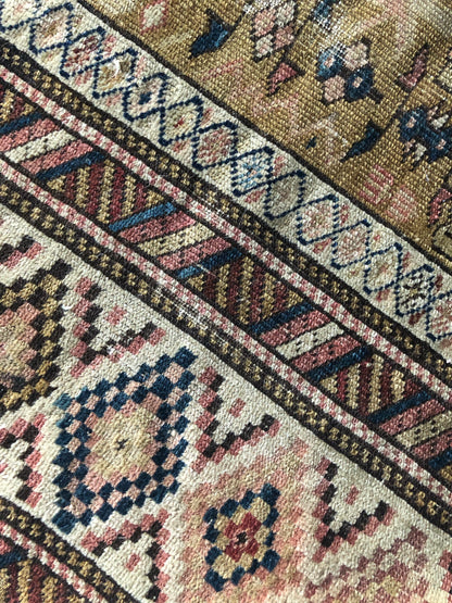 Vintage Turkish Wool Tribal Rug