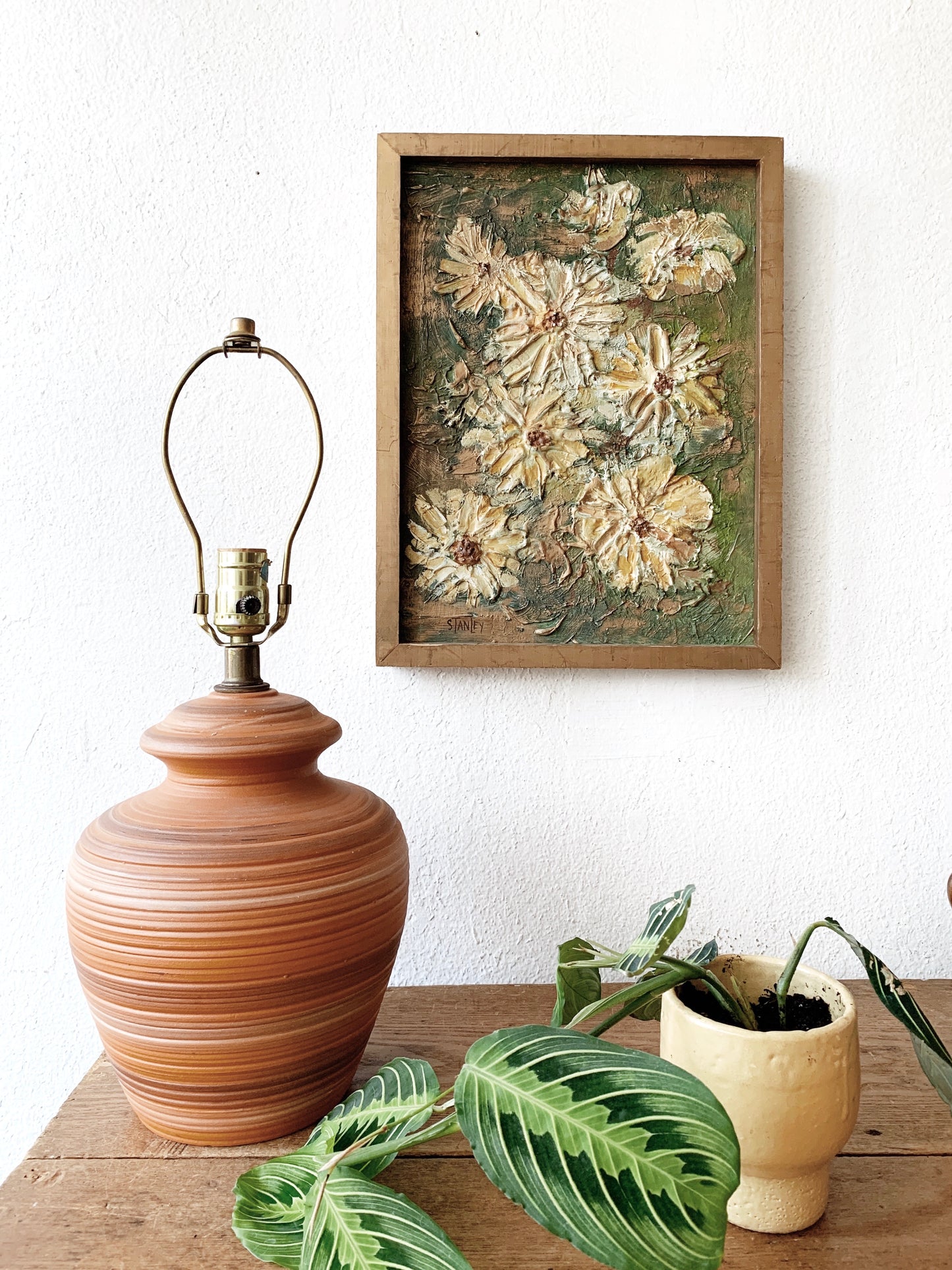 Vintage Terra Cotta Lamp